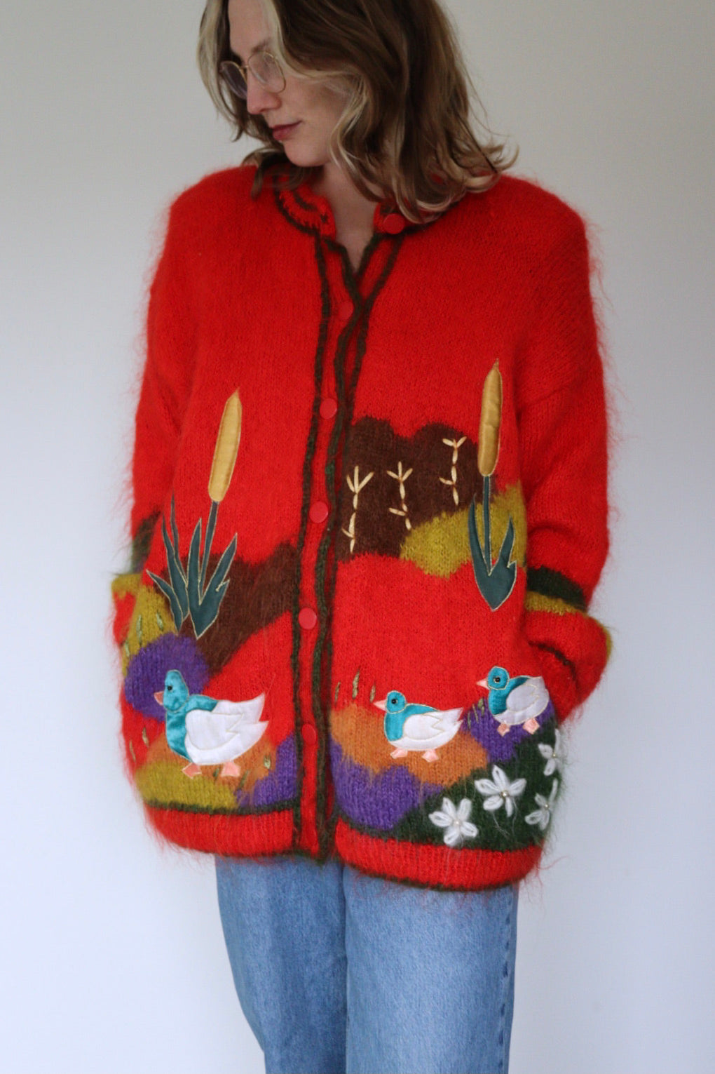 The Cosy Ducks - mohair cardigan - S up to XL
