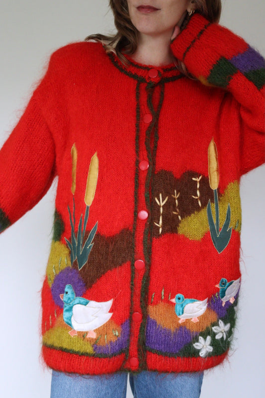 The Cosy Ducks - mohair cardigan - S up to XL