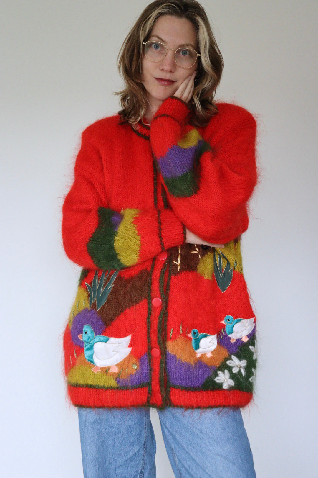 The Cosy Ducks - mohair cardigan - S up to XL