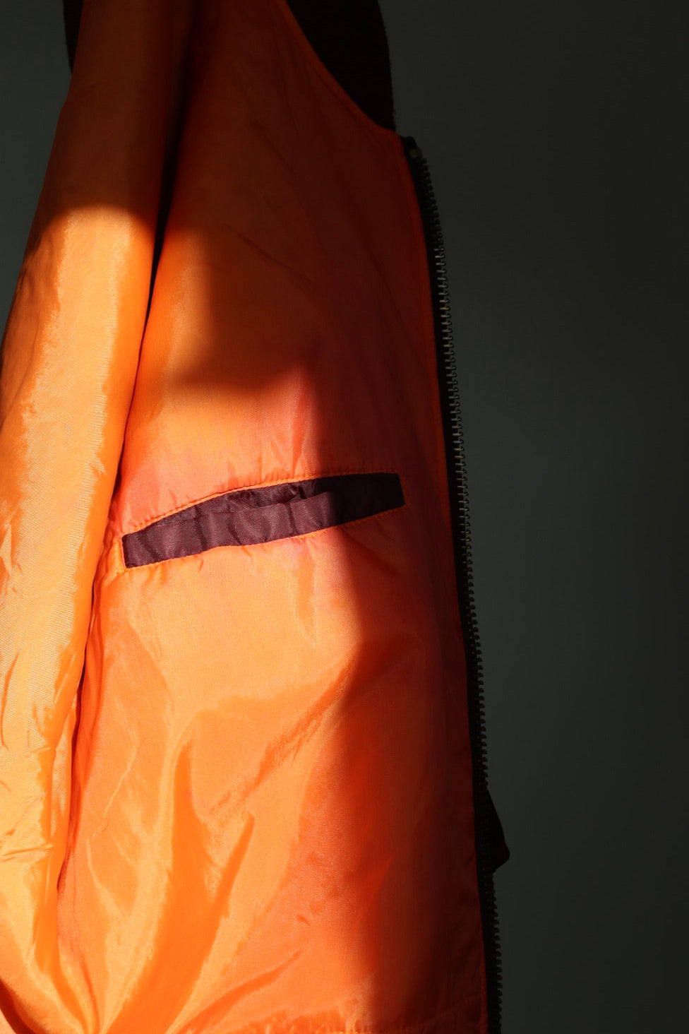 The Bordeaux & Orange - bomber jacket - S up to M/L