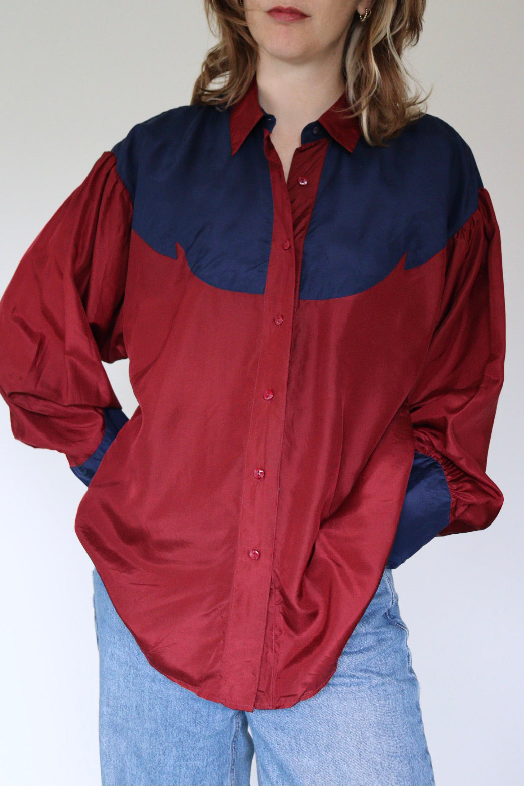 The Silk Rodeo - silk blouse - S up to L